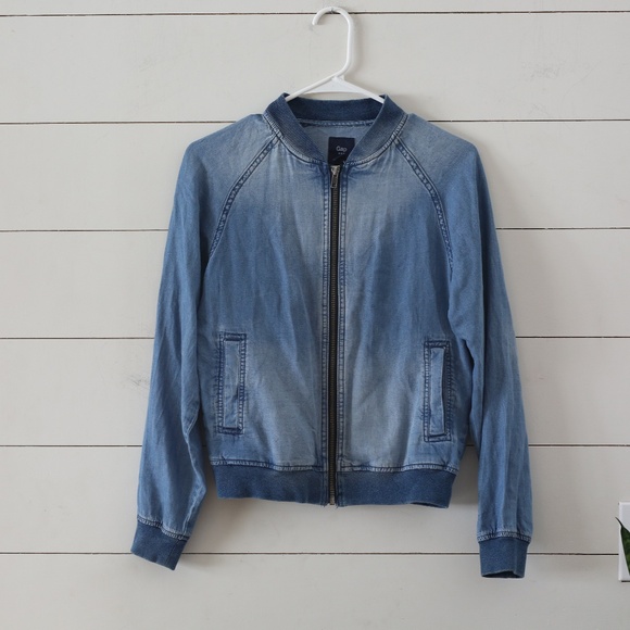 Gap Denim Bomber Jacket - Picture 1 of 5